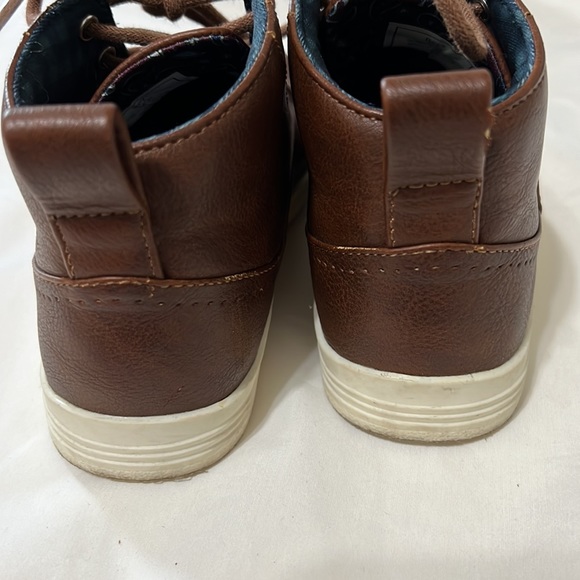 Ben Sherman Boys Booties Brown Leather Hi Tops size 2 - Picture 5 of 9